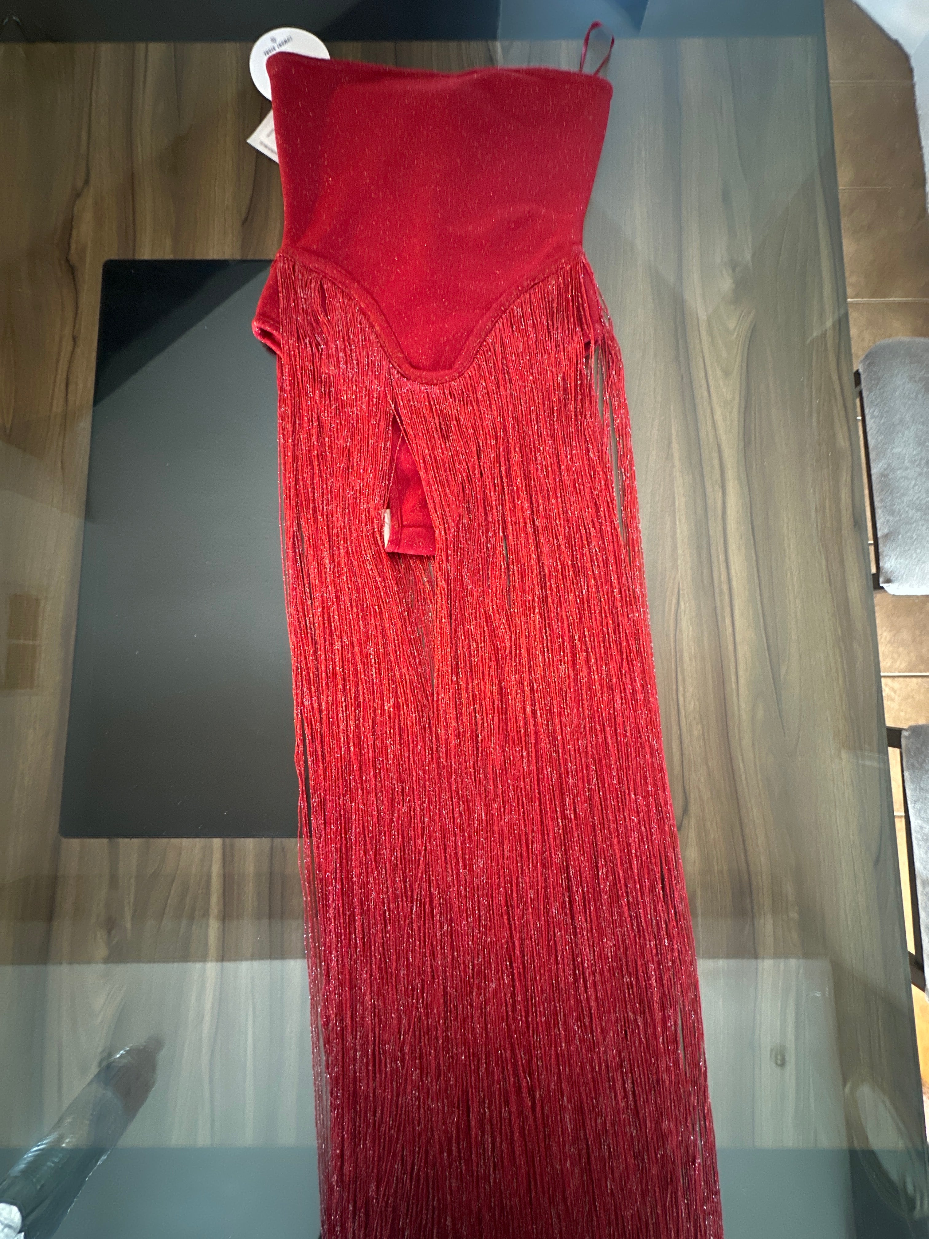 Vestido Rojo Strapless