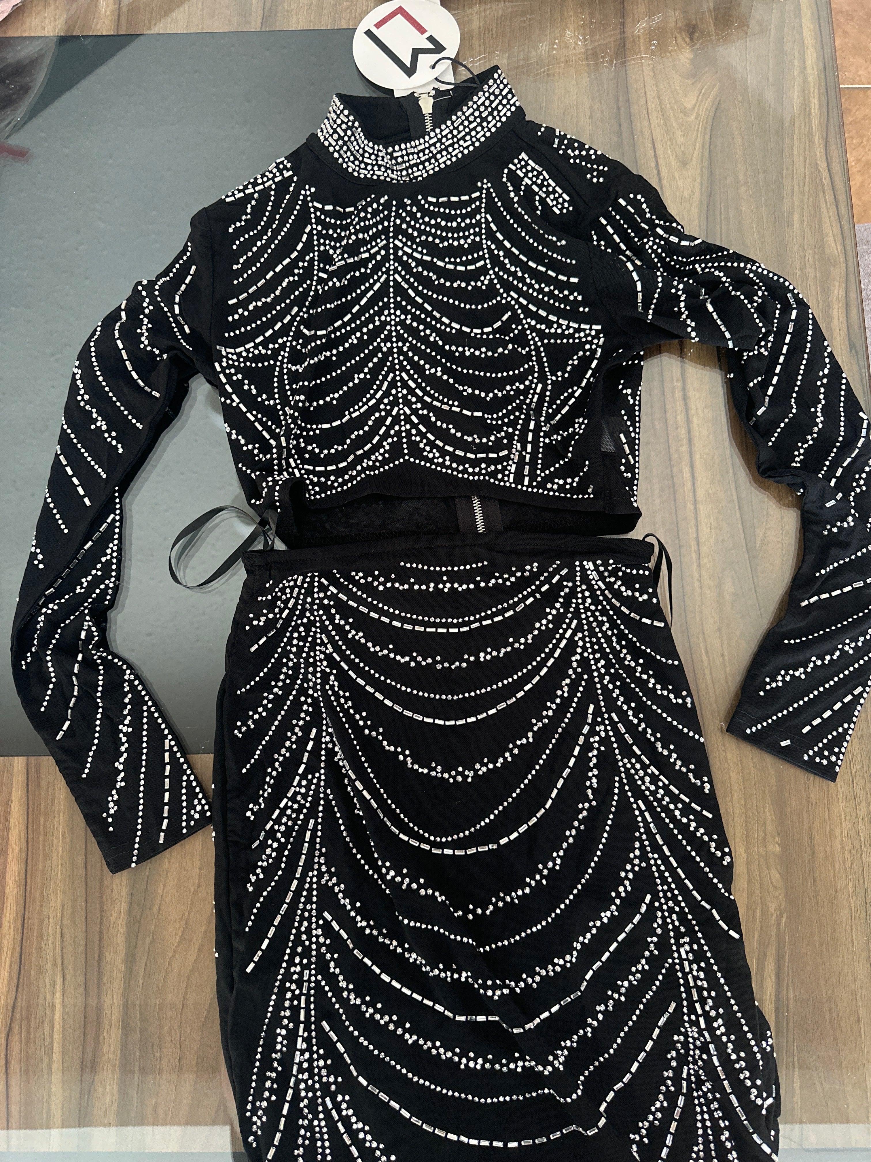 Conjunto Negro Apl Plata